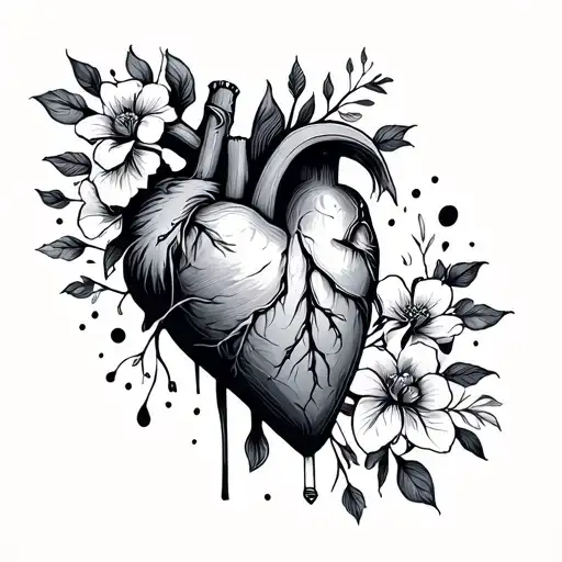 see the good in everyone have a big heart tattoo design idea
