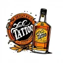 Whiskey bottle  tattoo design idea