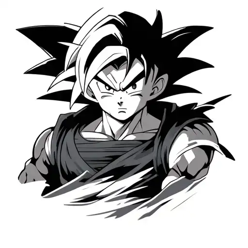 Goku Ultra Instinct tattoo design idea