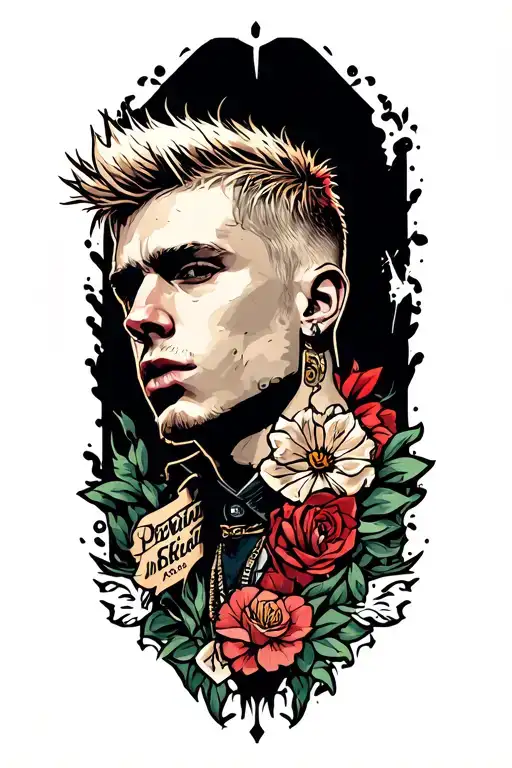 Slot Machine Gun Kelly's album tattoo design idea
