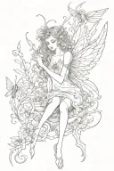 fairy creatures inspired tattoo design idea