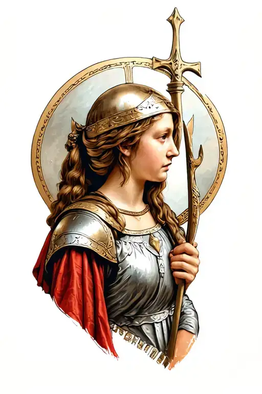 Joan of Arc tattoo design idea