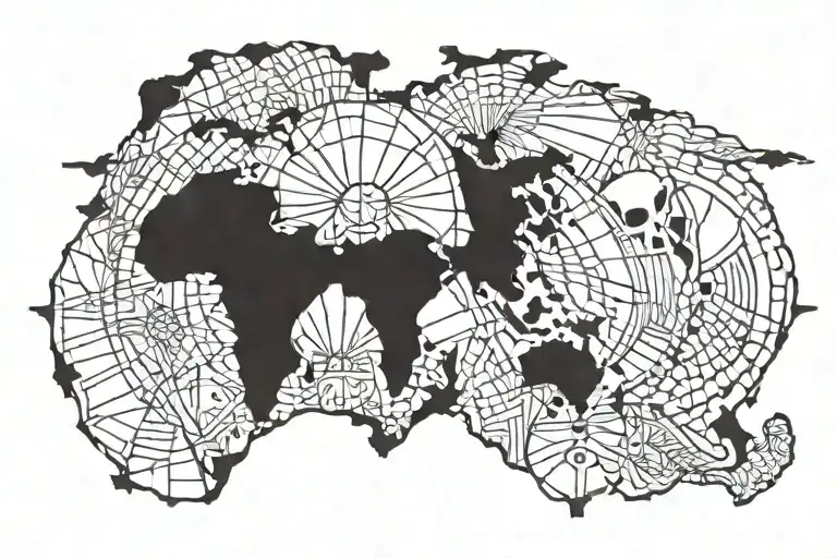 map of Africa  tattoo design idea