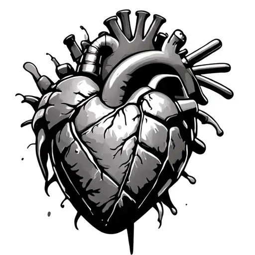 Grenade Heart tattoo design idea