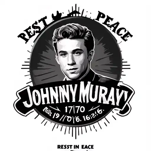 "Johnny Murray 11/9/70-11/18/16" rest in peace tattoo design idea