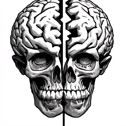 Broken Brain tattoo design idea