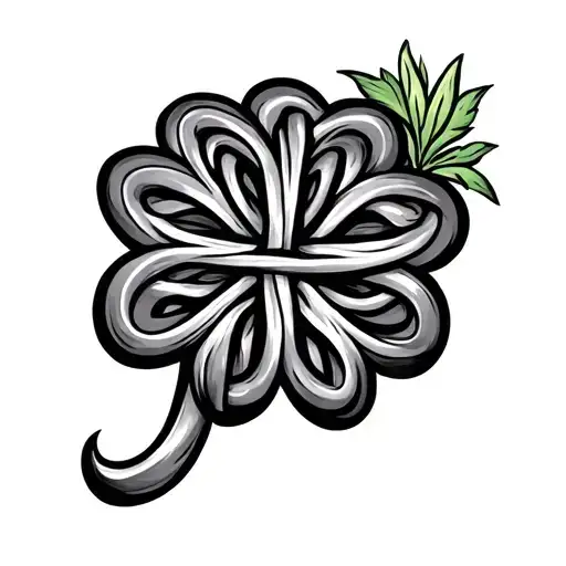 Gaelic knot shamrock tattoo design idea