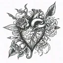 autonomy correct heart broken mended together tattoo design idea