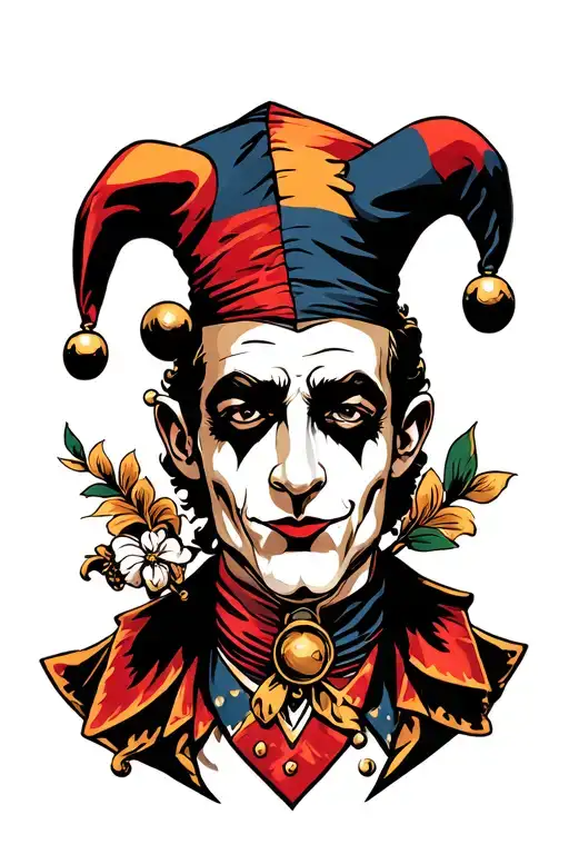 court jester tattoo design idea