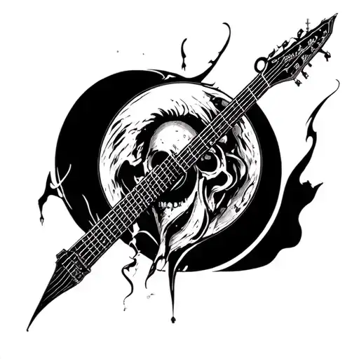 inspired by progressive metal like Tool, a perfect circle band, and make it badass tattoo design idea