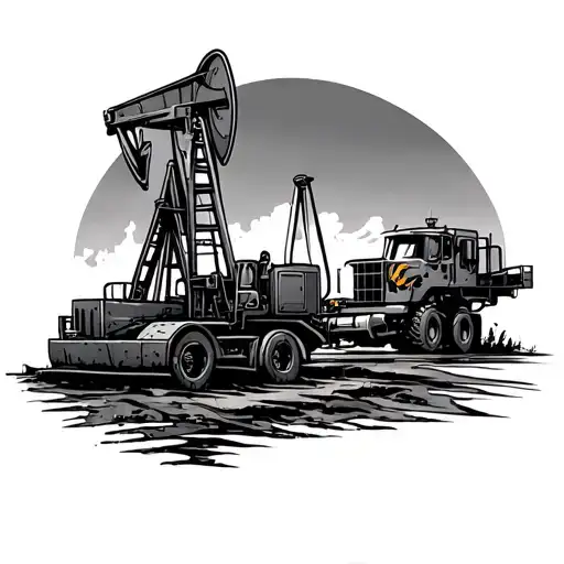 Oilfield tattoo design idea
