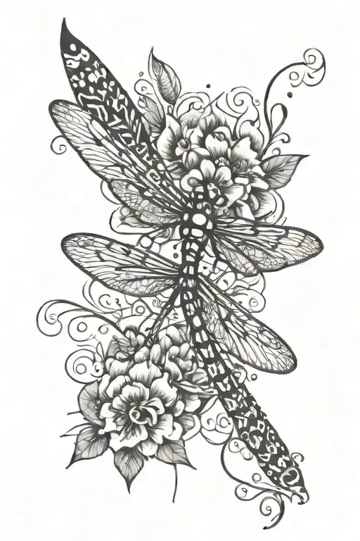 forarm half sleeve tattoo featuring dragonfly tattoo design idea