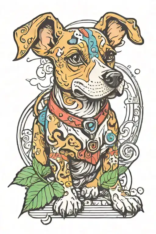 dog breed tattoo design idea