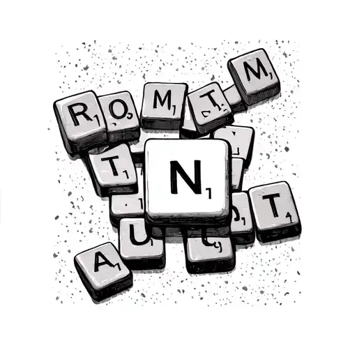 Scrabble Tile tattoo design idea