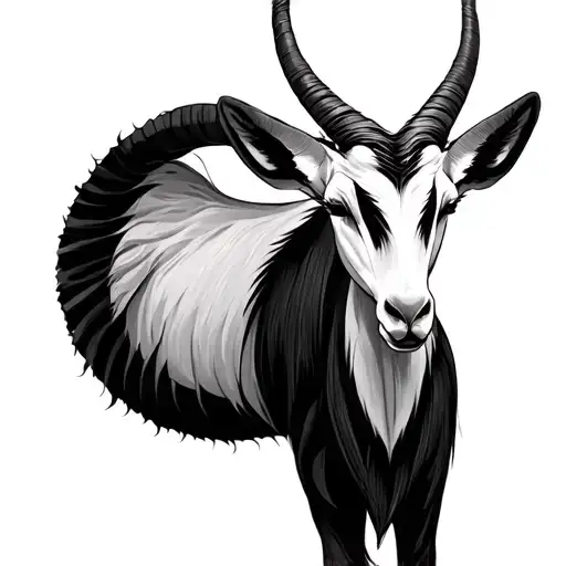 Arabian Oryx tattoo design idea