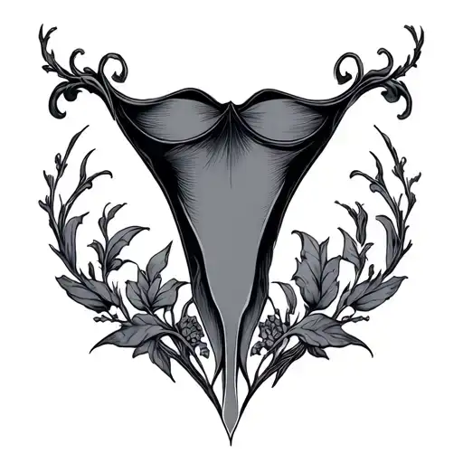 Labia tattoo design idea