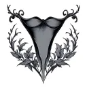 Labia tattoo design idea