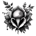 Labia tattoo design idea