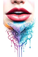 lips tattoo design idea
