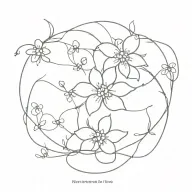 forget me knot flower with cobwebs tattoo design idea