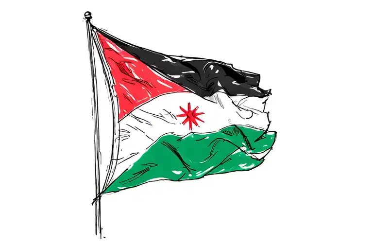 palestinian flag tattoo design idea