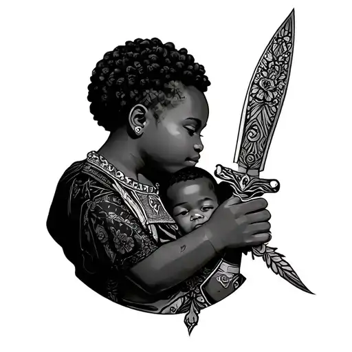 I'm dagger and I'm Nana Adwoa Adaa Adom Ako Kwakyeb Akorn 25 January 2021 and my son Osei Yaw Kwakye 20 April 2023. tattoo design idea