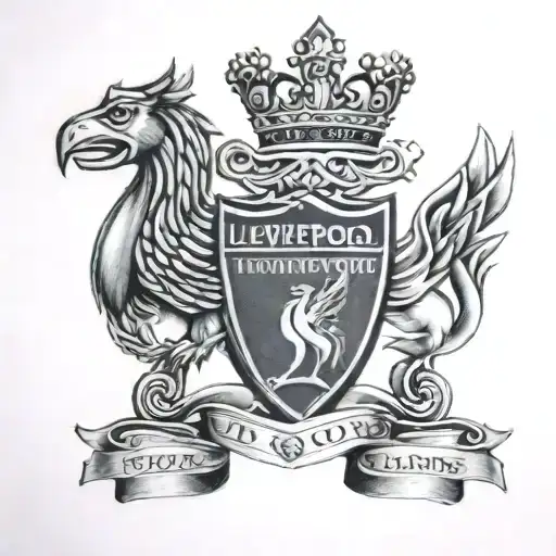 tribute to dad who is a Liverpool fan tattoo design idea