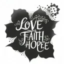love faith hope tattoo design idea