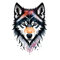 shadow wolf silhouette tattoo design idea