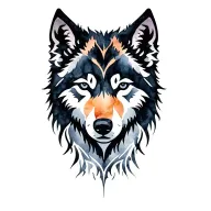 shadow wolf silhouette tattoo design idea