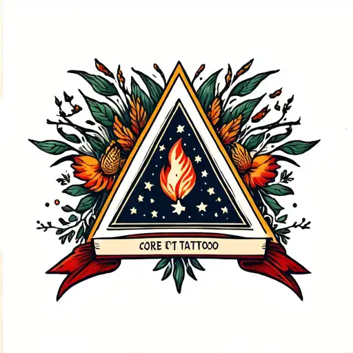 Triangle Family tattoo design idea