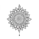 forearm cuff several mandala tattoo design idea