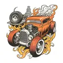 hot rod tattoo design idea