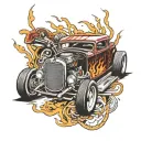 hot rod tattoo design idea