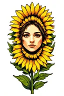 "Terry Mason Hailey " checker flages sun flower blooming tattoo design idea