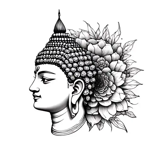 and Buda tattoo design idea