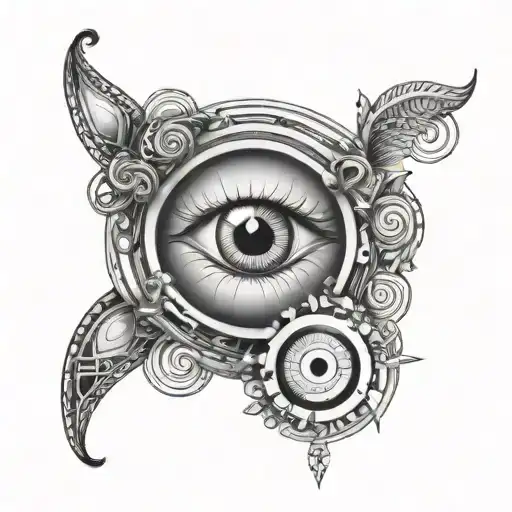 Fibonacci sequence, tool band, evil eye sockets tattoo design idea