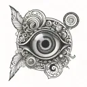 Fibonacci sequence, tool band, evil eye sockets tattoo design idea