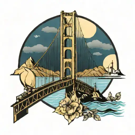 San Francisco bridge tattoo design idea