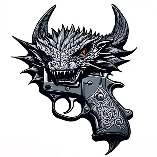Draco Gun with engraving  tattoo design idea