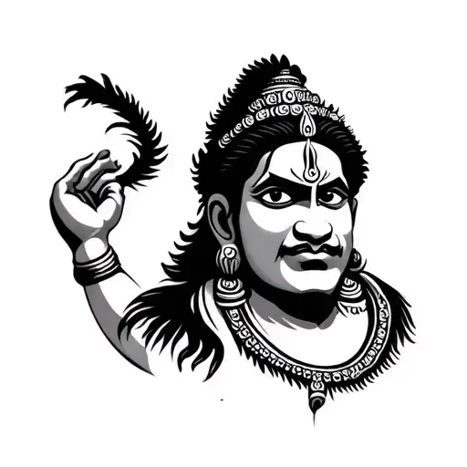 Hanuman ji small tattoo design idea