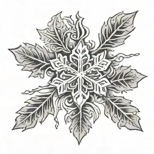 snowflake design tattoo design idea
