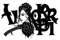 "amor fati" Gangster woman tattoo design idea