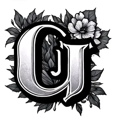 Cj Initials tattoo design idea