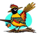 New Mexico roadrunner tattoo design idea