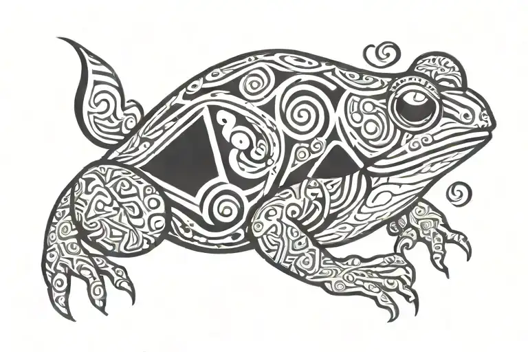 toad tattoo design idea