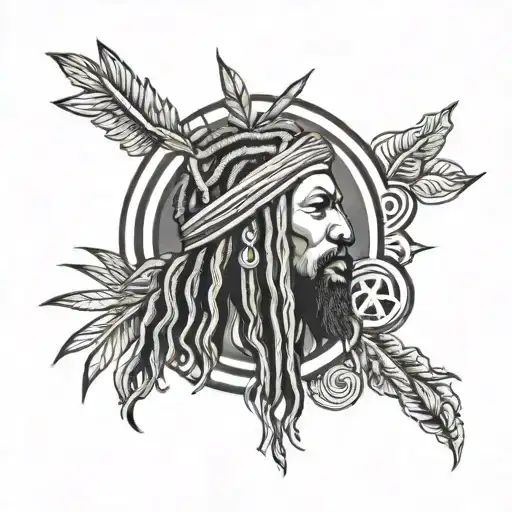 rasta, peace tattoo design idea
