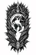 detailed Nordic symbolism earth cancer tattoo design idea