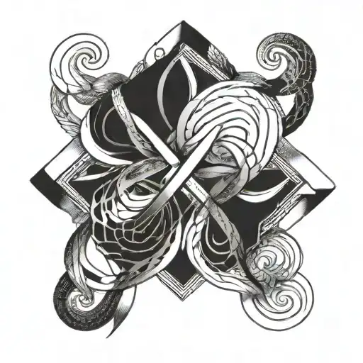 infinity symbol intertwined tattoo design idea