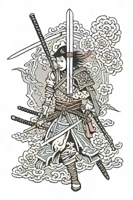 edgerunner katana japanece tattoo design idea